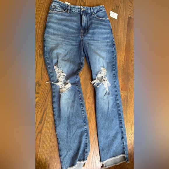 Good American Ripped Blue Skinny Jeans - Picture 1 of 7